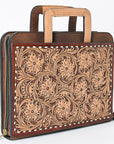 American Darling Briefcase Hand Tooled Genuine Leather Women Bag Western Handbag Purse