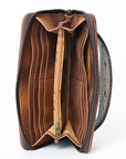 American Darling Clutch Hand Tooled Crocodile Embossed Genuine Leather Women Bag Western Handbag Purse