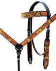 Hilason Western Horse Headstall Breast Collar Set American Leather