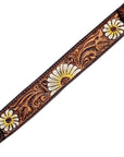 Hilason Horse Floral Hand Painted American Leather Breast Collar Headstall Brown