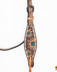 Hilason Horse Floral Hand Painted American Leather Breast Collar Headstall Brown