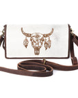 American Darling Organiser Hair-On Hand Tooled Genuine Leather Women Bag Western Handbag Purse