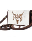 American Darling Organiser Hair-On Hand Tooled Genuine Leather Women Bag Western Handbag Purse