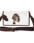 American Darling Organiser Hair-On Hand Tooled Genuine Leather Women Bag Western Handbag Purse
