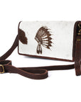 American Darling Organiser Hair-On Hand Tooled Genuine Leather Women Bag Western Handbag Purse