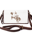American Darling Organiser Hair-On Hand Tooled Genuine Leather Women Bag Western Handbag Purse