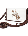 American Darling Organiser Hair-On Hand Tooled Genuine Leather Women Bag Western Handbag Purse