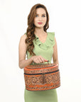 American Darling Jewelry Case Hand Tooled Genuine Leather Women's Bag Western Handbag Purse |