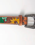 American Darling Beautifully Hand Tooled Genuine American Leather Belt Men and Women