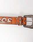 American Darling ADBLF107-L Beautifully Hand Tooled Genuine American Leather Belt Men and Women