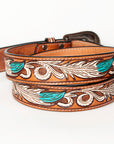 American Darling ADBLF107-L Beautifully Hand Tooled Genuine American Leather Belt Men and Women