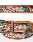 American Darling ADBLF107-L Beautifully Hand Tooled Genuine American Leather Belt Men and Women