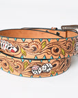 American Darling ADBLF149-L Beautifully Hand Tooled Genuine American Leather Belt Men and Women