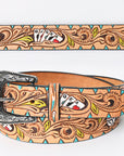 American Darling ADBLF149-L Beautifully Hand Tooled Genuine American Leather Belt Men and Women
