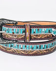 American Darling Beautifully Hand Tooled Genuine American Leather Belt Men and Women