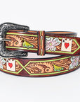 American Darling Beautifully Hand Tooled Genuine American Leather Belt Men and Women