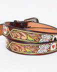 American Darling Beautifully Hand Tooled Genuine American Leather Belt Men and Women