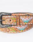 American Darling ADBLF159-L Beautifully Hand Tooled Genuine American Leather Belt Men and Women