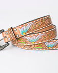 American Darling ADBLF159-L Beautifully Hand Tooled Genuine American Leather Belt Men and Women