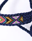 HILASON Western Beaded Weave Nylon/Poly Rope Halter 8 Ft. Lead Rope