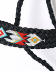 HILASON Western Beaded Weave Nylon/Poly Rope Halter 8 Ft. Lead Rope