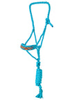 HILASON Western Beaded Weave Nylon/Poly Rope Halter 8 Ft. Lead Rope