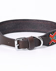 Hilason Western Style Heavy Duty Beaded American Leather Pet Dog Collar