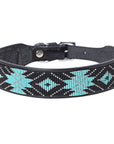 Hilason Western Style Heavy Duty Beaded American Leather Pet Dog Collar
