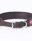 Hilason Western Style Heavy Duty Beaded American Leather Pet Dog Collar