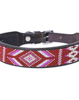 Hilason Western Style Heavy Duty Beaded American Leather Pet Dog Collar