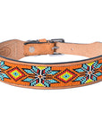 Hilason Western Style Heavy Duty Beaded American Leather Pet Dog Collar