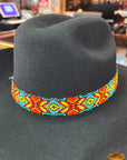 HILASON Beaded American Style Western Cowgirl Handmade Hatband Tan