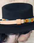 HILASON Beaded American Style Western Cowgirl Handmade Hatband Tan