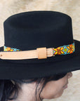 HILASON Beaded American Style Western Cowgirl Handmade Hatband Tan