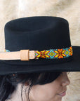 HILASON Beaded American Style Western Cowgirl Handmade Hatband Tan