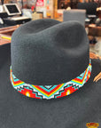 HILASON Beaded American Style Western Cowgirl Handmade Hatband Tan