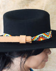 HILASON Beaded American Style Western Cowgirl Handmade Hatband Tan
