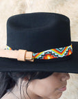 HILASON Beaded American Style Western Cowgirl Handmade Hatband Tan