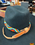 HILASON Beaded American Style Western Cowgirl Handmade Hatband Tan