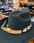 HILASON Beaded American Style Western Cowgirl Handmade Hatband Tan