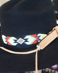 HILASON Beaded American Style Western Cowgirl Handmade Hatband Tan