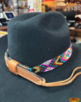 HILASON Beaded American Style Western Cowgirl Handmade Hatband Tan