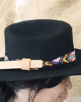HILASON Beaded American Style Western Cowgirl Handmade Hatband Tan