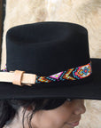 HILASON Beaded American Style Western Cowgirl Handmade Hatband Tan