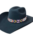 HILASON Beaded American Style Western Cowgirl Handmade Hatband Tan