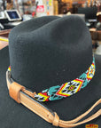 HILASON Beaded American Style Western Cowgirl Handmade Hatband Tan