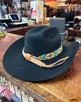 HILASON Beaded American Style Western Cowgirl Handmade Hatband Tan