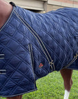 HILASON Western Horse Stable Turnout Blanket Quilted Blue
