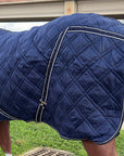 HILASON Western Horse Stable Turnout Blanket Quilted Blue