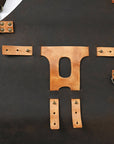 HILASON Genuine Leather Adjustable Work Apron With Tool Pockets Brown